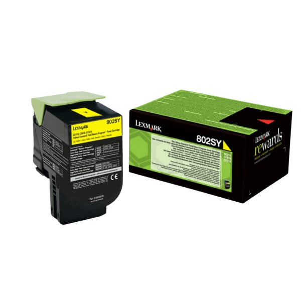 Lexmark 802SY / 80C2SY0 gul XL toner - Original